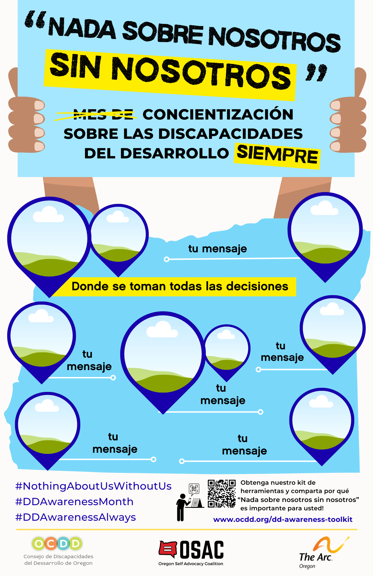 2026 DD Awareness Poster full size poster Template (Spanish)